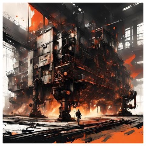 Factory Industry Fire Flame