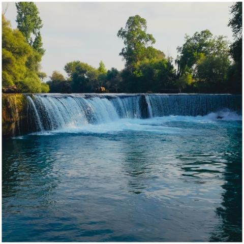 Serene Waterfall Lush Green