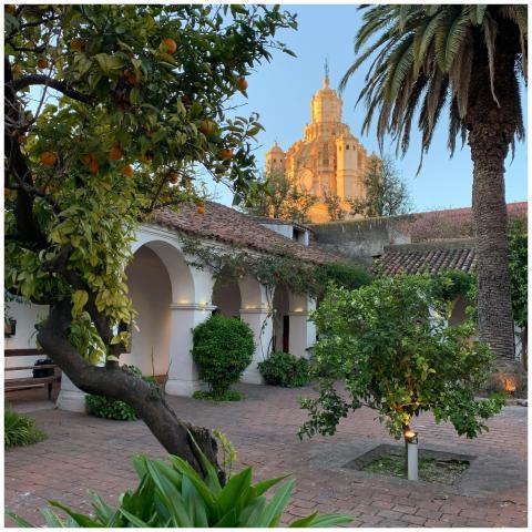 Picturesque Courtyard Church Cordoba