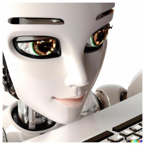 Ai Generated Robot Woman Female Eyes