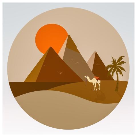Pyramid Desert Nature Camel