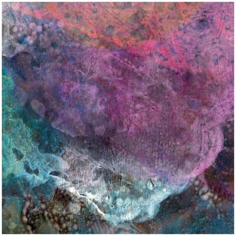 Dynamic abstract artwork with vibrant colors and t