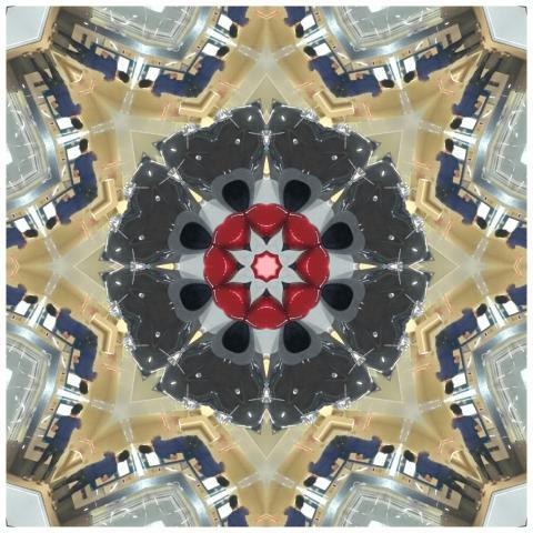 Colorful kaleidoscope design showcasing a vibrant