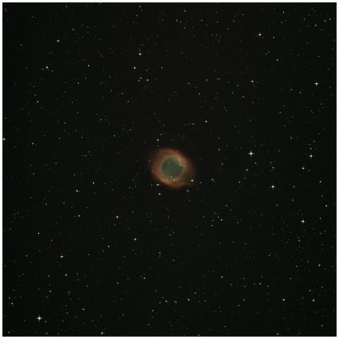 Captivating view of the Helix Nebula in a starry n
