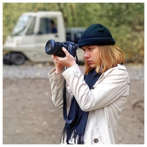 Girl Blond Casual Outdoors