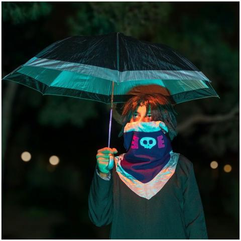 Mysterious Figure Holding Umbrella