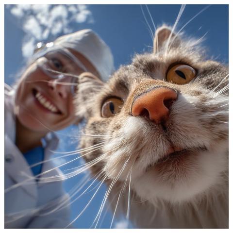 Ai Generated Cat Vet Veterinarian