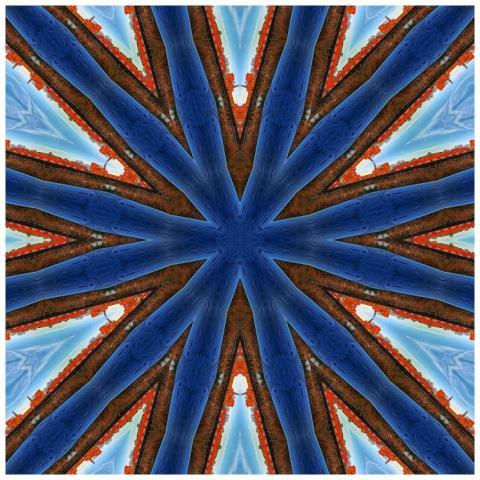 Vibrant and dynamic abstract kaleidoscope pattern