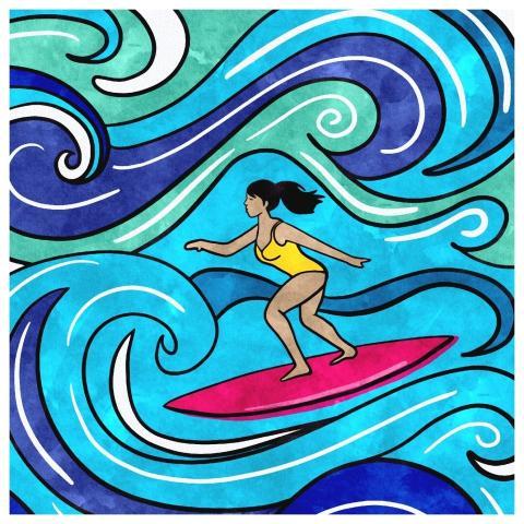 Wall Art Abstract Art Colourful Art Whimsical Art