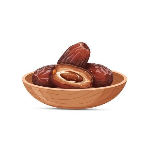 Dates Bowl Dried Fruit Dessert