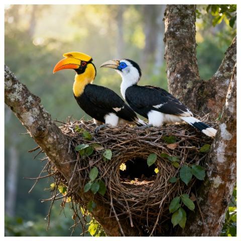 Hornbills Bird Nature Wildlife
