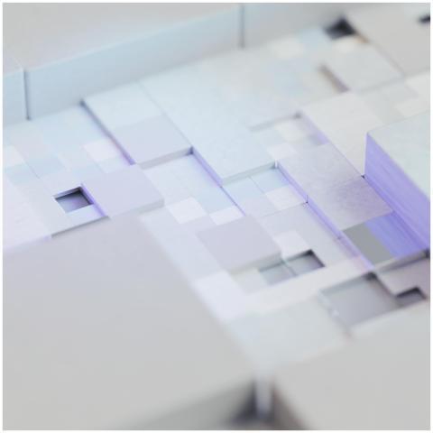 Abstract 3D geometric pattern with soft lighting,