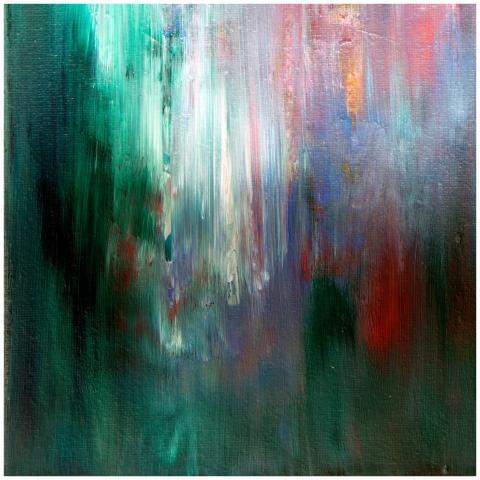 Colorful abstract art with vibrant hues and expres