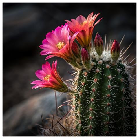 Cactus Flower Nature Flora