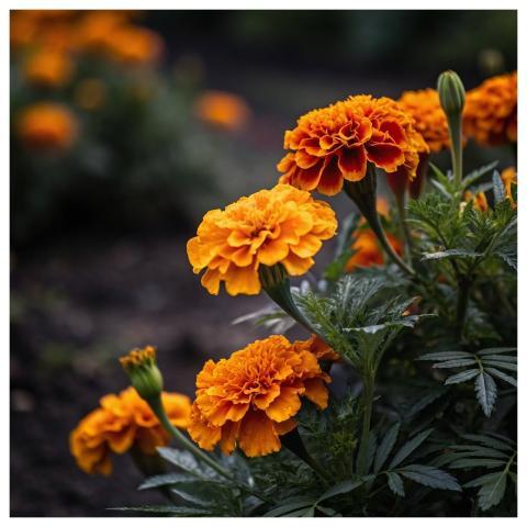 Flower Marigold Orange Garden