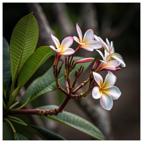 Flower Plumeria Petal White