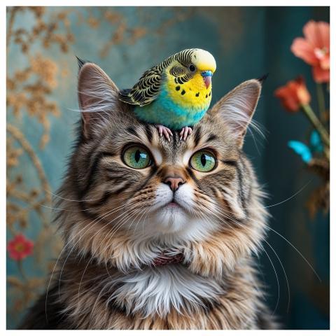 Cat Budgie Nature Head