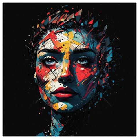 Woman Face Artwork Portrait