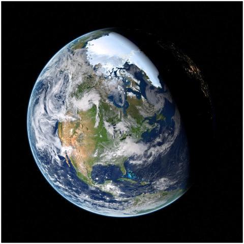 A breathtaking image of Earth highlighting North A