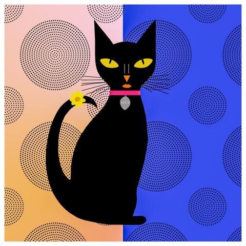 Feline Cat Design Drawing