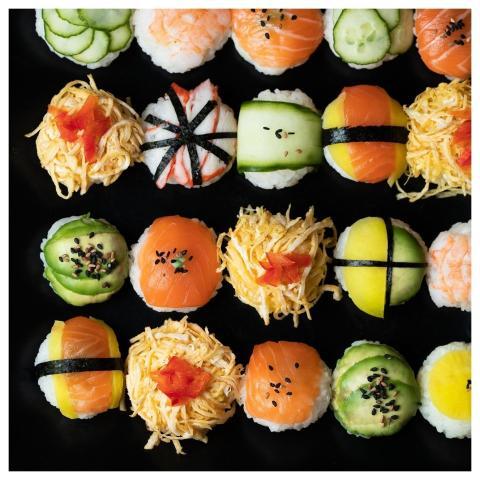Sushi Balls Japanese Food Food Dish