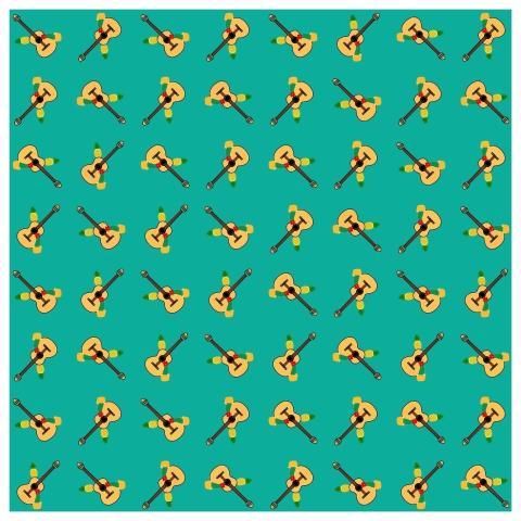 Guitar Instrument Pattern Beautiful Wallpaper