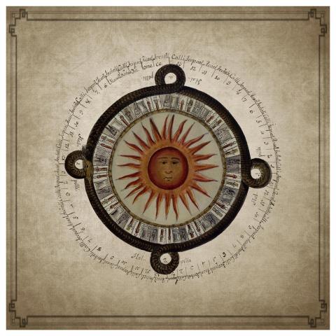 Aztec Calendar Nature Vintage