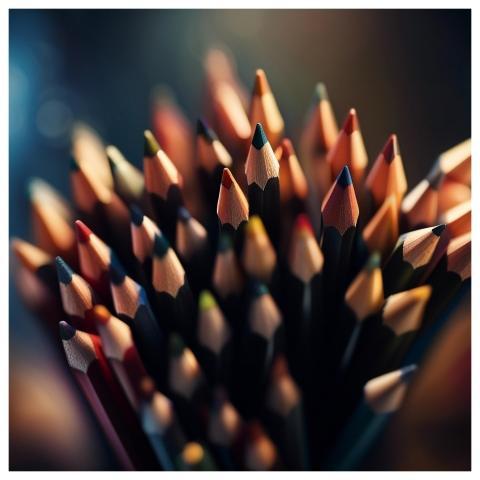 Pencils Colors Objects Closeup