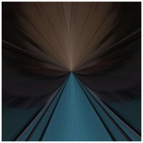 Dynamic abstract artwork resembling a futuristic t