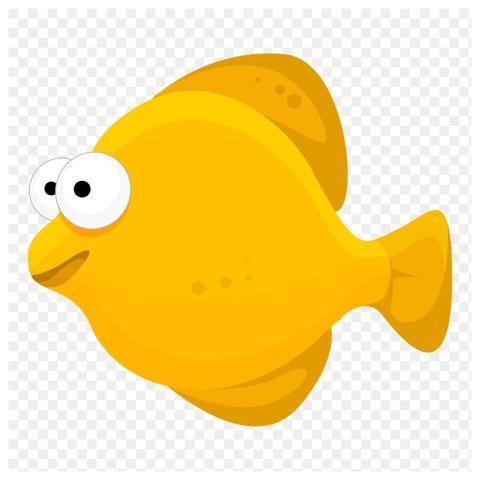 Yellow fish png sticker, animal