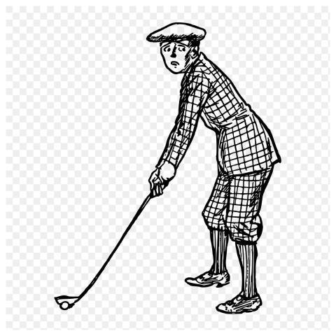 Male golfer png sticker, sport