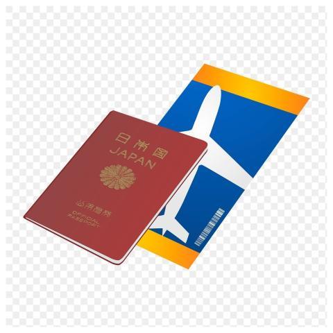 Japanese passport png sticker, travel