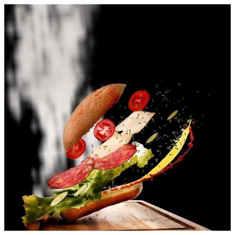 Sandwich Food Flying Food Snack