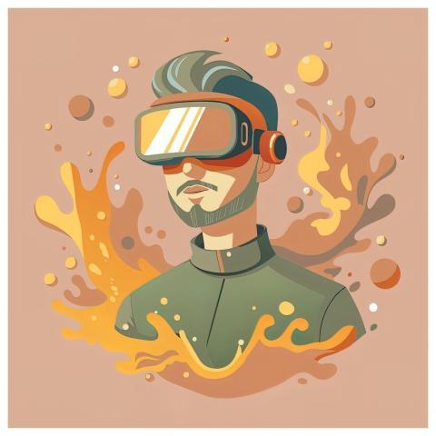 Virtual Reality Vr Headset Man Immersive Experienc