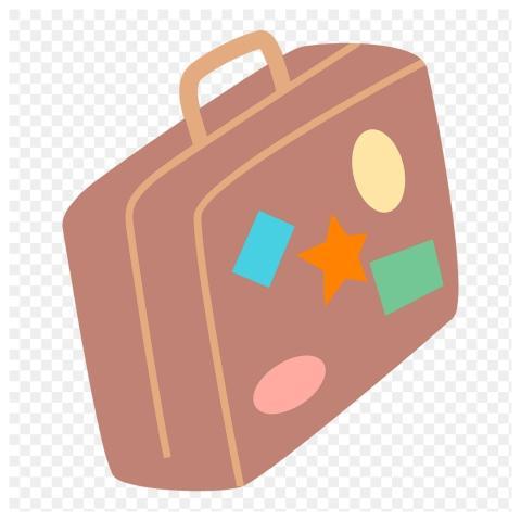 Vintage luggage png sticker, travel