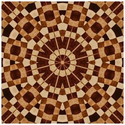 Detailed artistic geometric pattern with brown ton
