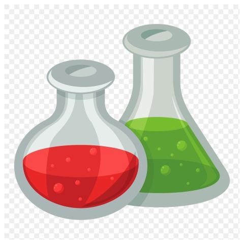 Laboratory flasks png sticker education