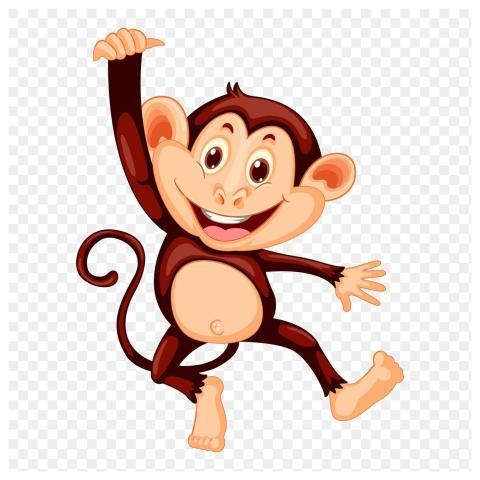 Monkey cartoon png sticker animal