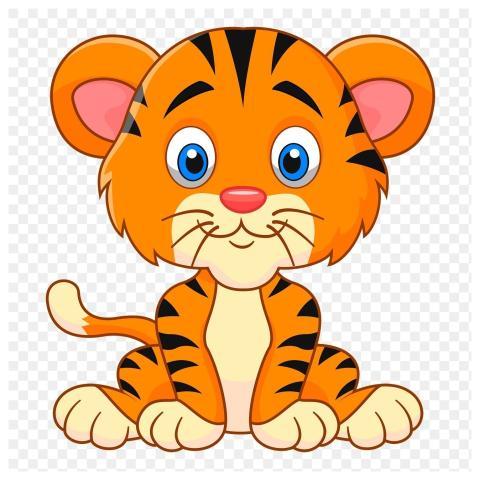 Baby tiger png sticker, animal