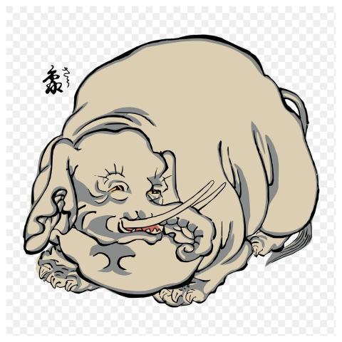 Elephant, animal png sticker, transparent