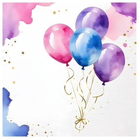 Balloons Confetti Splash Anniversary