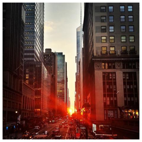 Sunset City Buildings Skyscrapers