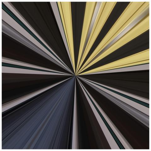 Vibrant abstract design featuring a radial burst o