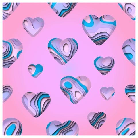 Hearts Pattern Love Background