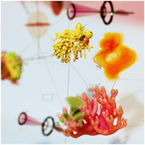 Colorful abstract representation of biotechnology