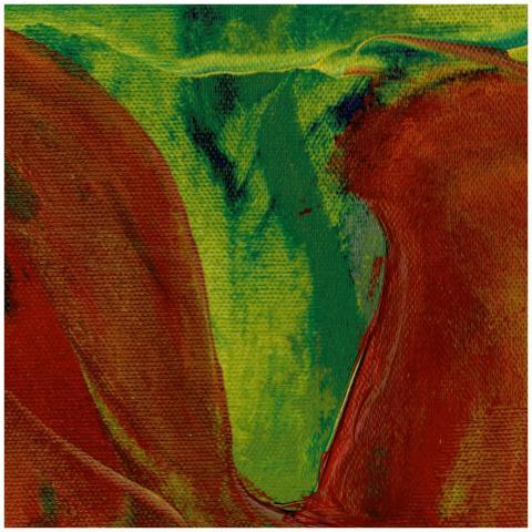 Colorful abstract art featuring red and green dyna