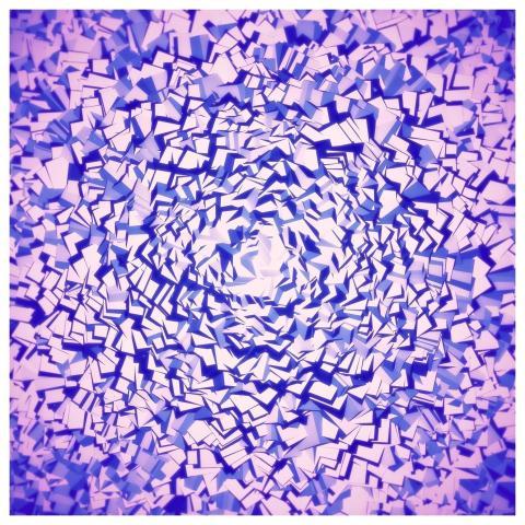 Cubes Abstract Art Geometric Art Purple Background