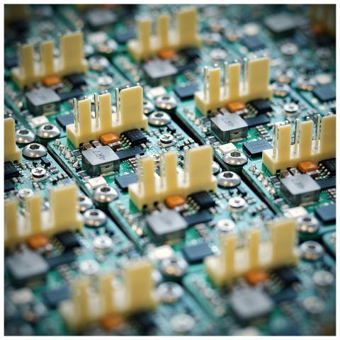 Detailed image of electronic microprocessor boards