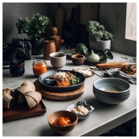 Food Bowl A Vegetable Chopsticks