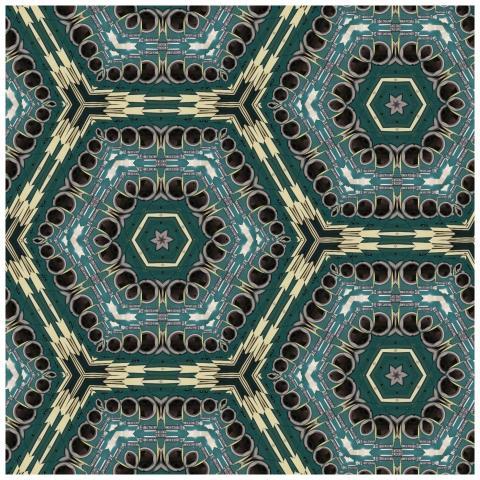 Intricate geometric pattern with kaleidoscope effe